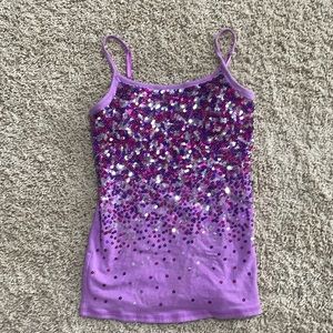 Justice sequin tank top
